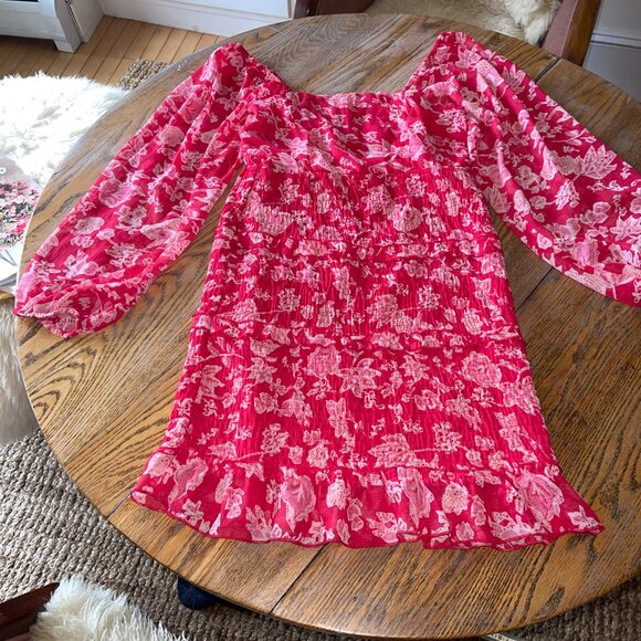 SIM & SAM red print dress - Picture 2 of 7